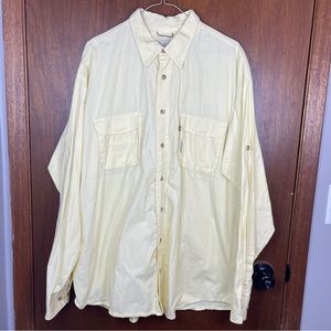 Cabela’s Men’s Yellow Sportswear Outdoors Button Down Long Sleeve Shirt XL Tall